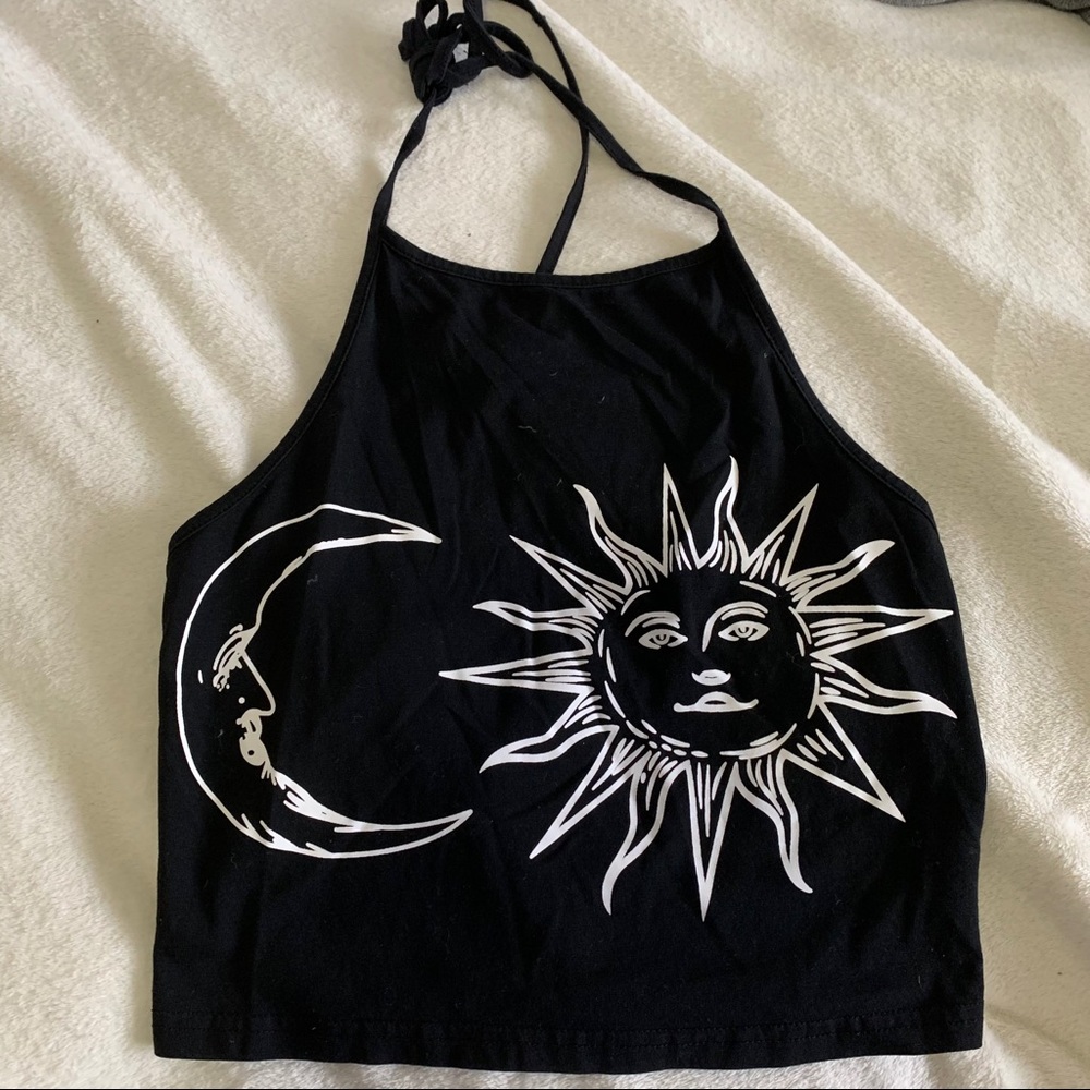 black sun & moon tube top